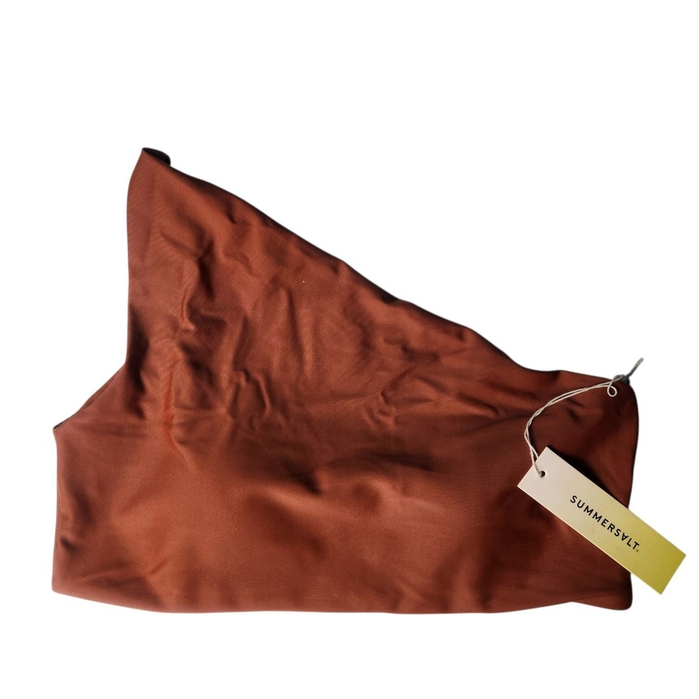 Summersalt Bikini Top Women's Size 4 Rust Ruched Sidestroke NWT